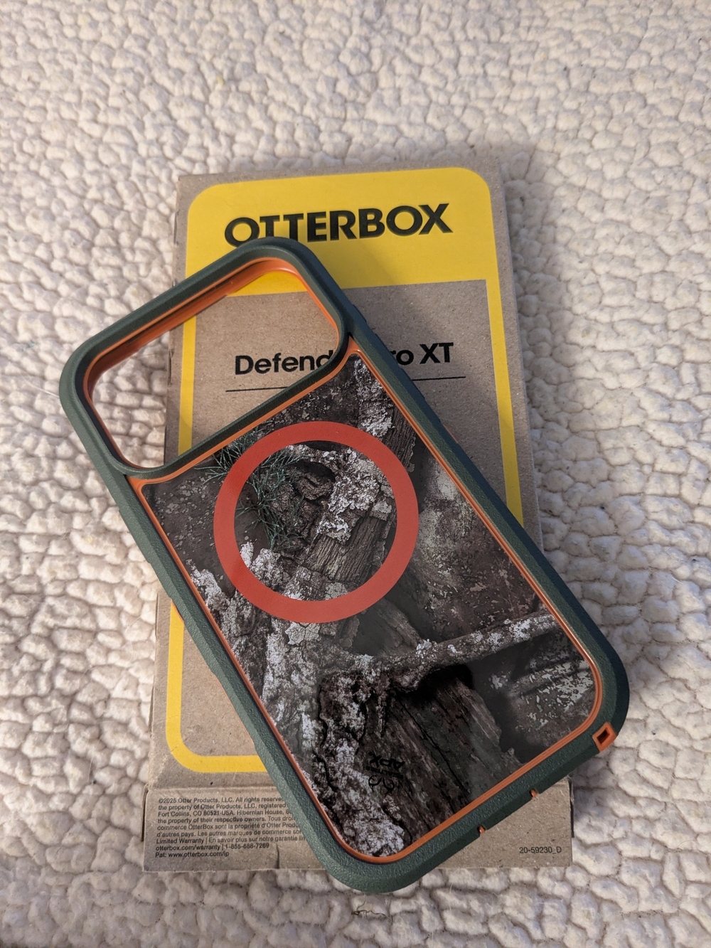 OtterBox Defender Series XT Camo  Green with Orange Trim Phone Case